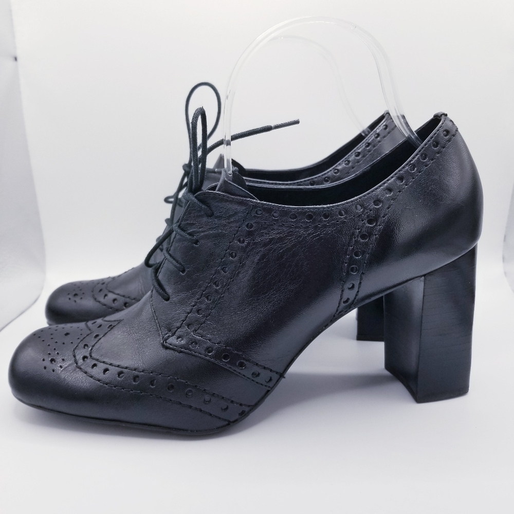 Franco Sarto Devote Black Block Heel Shoes 9.5 - Picture 6 of 13